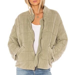 Free People Dolman Quilted Jacket (Moss)